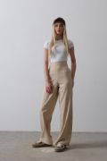 Beli Yarım Lastikli Palazzo Pantolon - Camel resmi